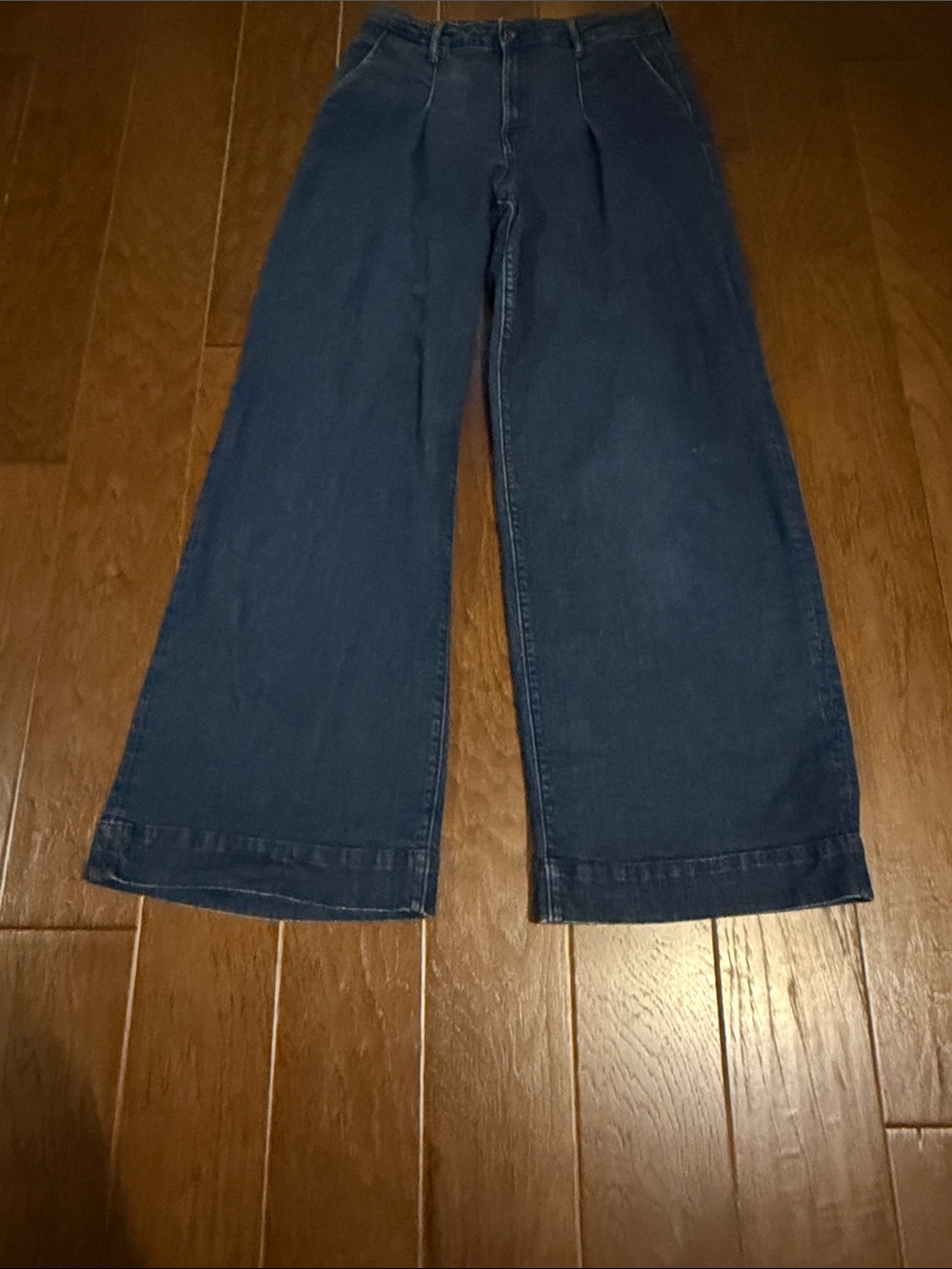 Cupio Denim Wide Leg, high rise jeans, fits like 8 long curvy